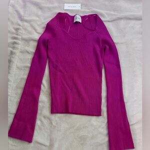 Pink Long Sleeve Chic Top